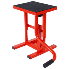 Motorcycle Dirt Bike Stands and Lifts Jack Stand Steel Lift 11"-16.5" Adjustable Height 330 LBS Load Capacity  Heavy Duty Steel  Red