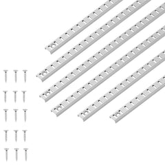 Shelf Track 36.3-inch 8 Pack Adjustable Steel Wall Mounted Shelf Pilaster