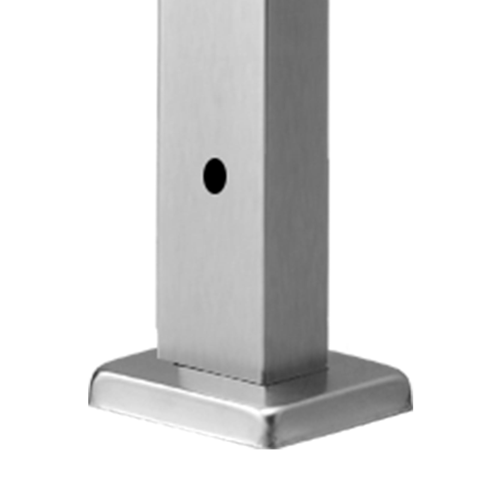 Cable Railing Post, 36x1x2 Inch Level Deck Stair Posts, 1-Pack Stainless Steel Cable Handrail Post, Pre-Drilled Pickets with Mounting Bracket Stair Railing Kit, Silver