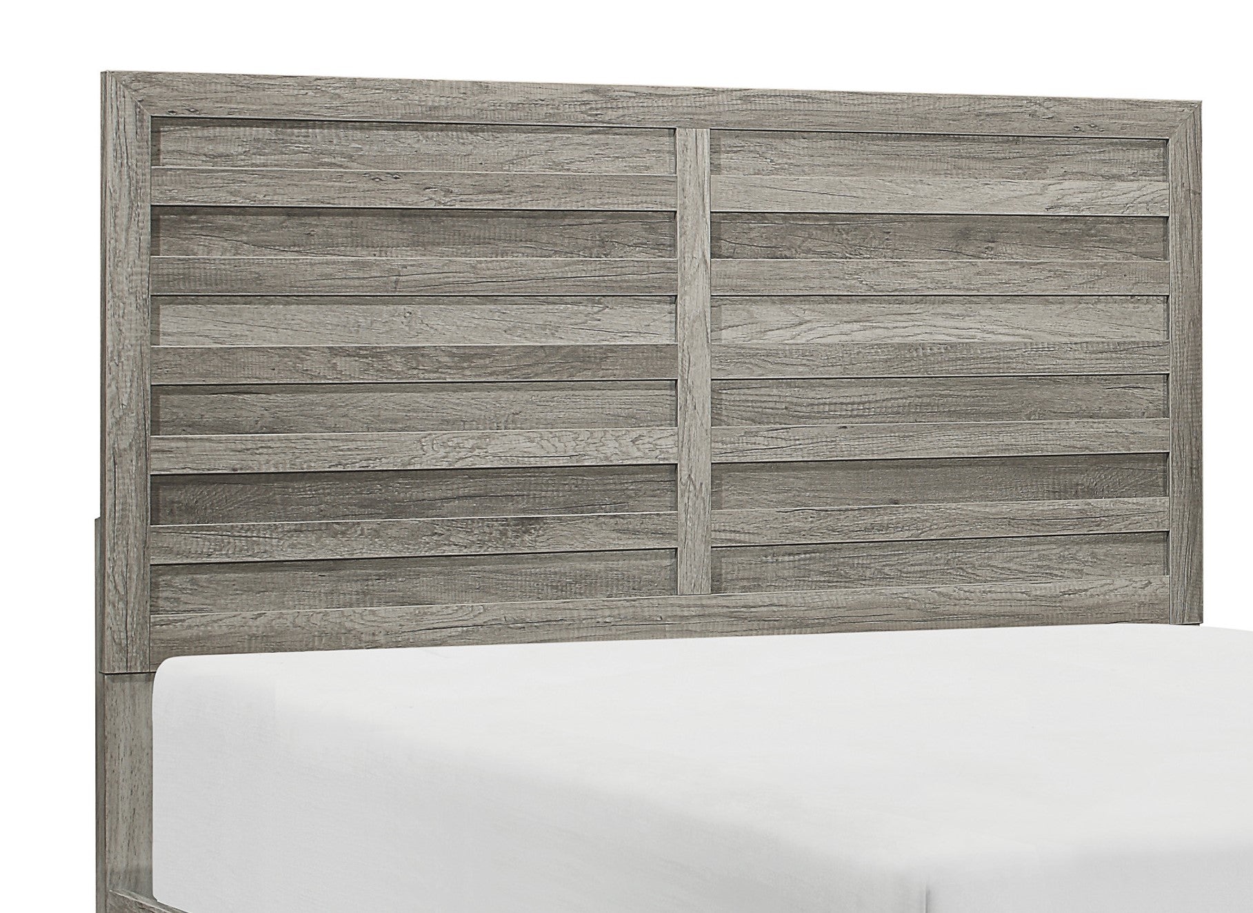 Weathered Gray Finish Queen Bed 1pc Wooden Rustic Style Bedroom Furniture