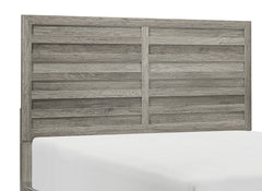 Weathered Gray Finish Queen Bed 1pc Wooden Rustic Style Bedroom Furniture