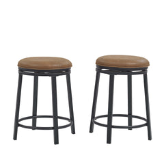 Set of 2 Swivel Stool with Metal Frame