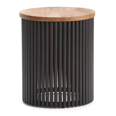 Demy Accent Table in Natural/Black