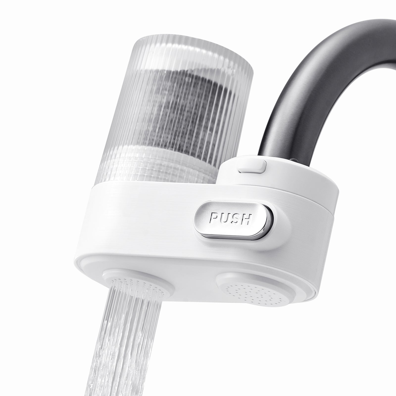 Faucet Mount Water Filter Sink Water Purifier for Kitchen Vertical White