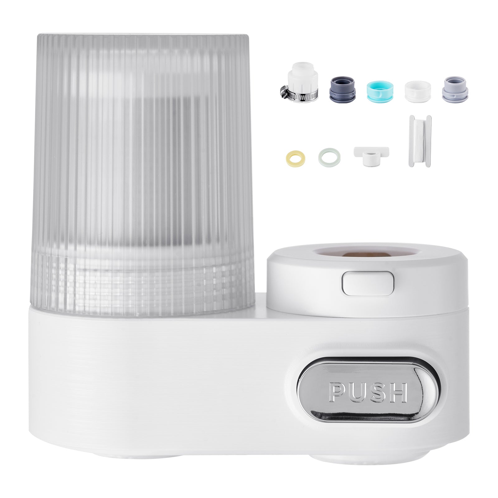 Faucet Mount Water Filter Sink Water Purifier for Kitchen Vertical White
