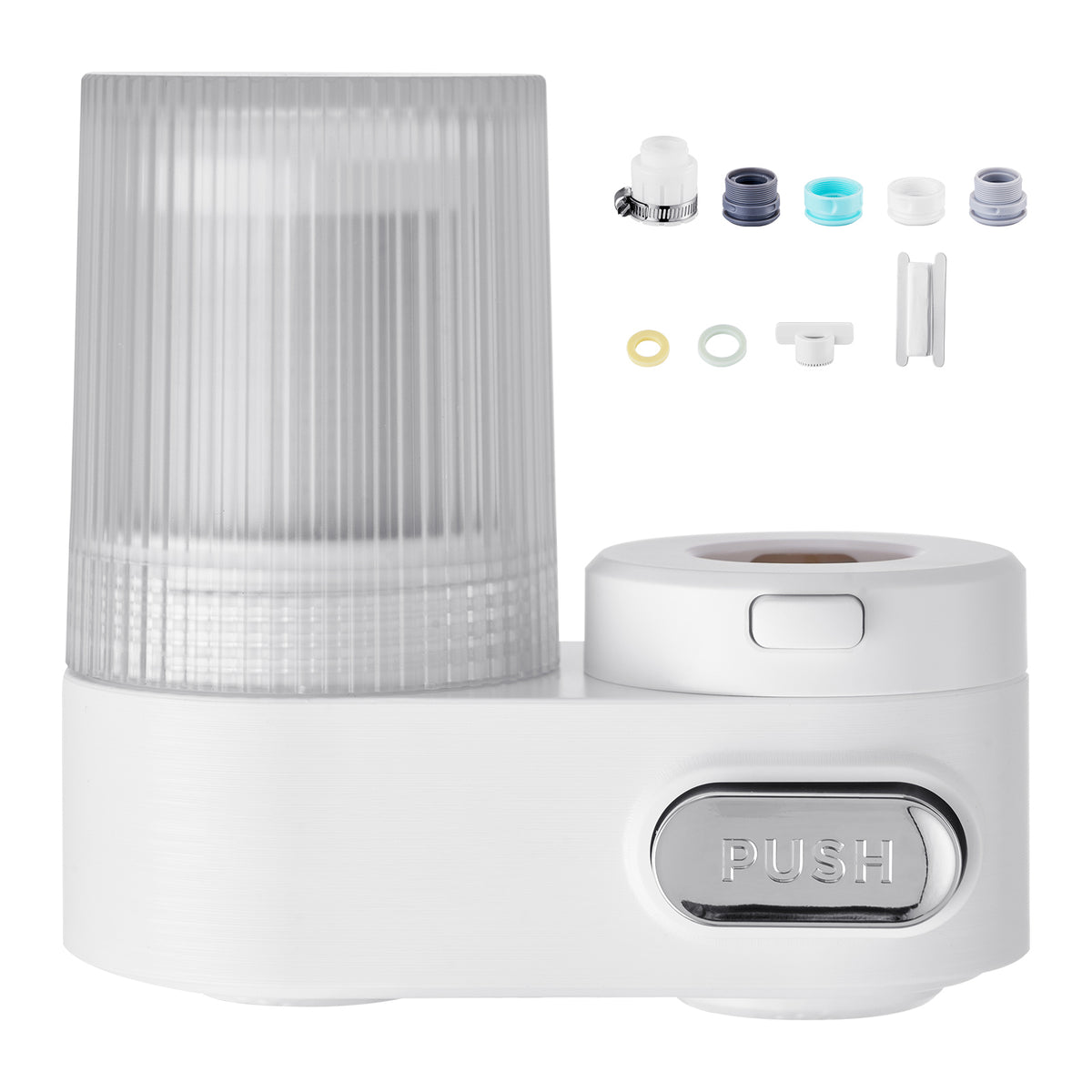 Faucet Mount Water Filter Sink Water Purifier for Kitchen Vertical White