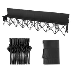 8 Seat Portable Folding Sport Bench Outdoor Camping Chair with Carry Bag