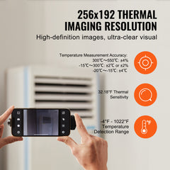 Thermal Imaging Camera for Android & IOS, 256 x 192 IR High Resolution, Wireless Infrared Thermal Imager with WiFi & Visual Camera, 25Hz Refresh Rate Thermal Camera for Smartphone, -4°F-1022°F