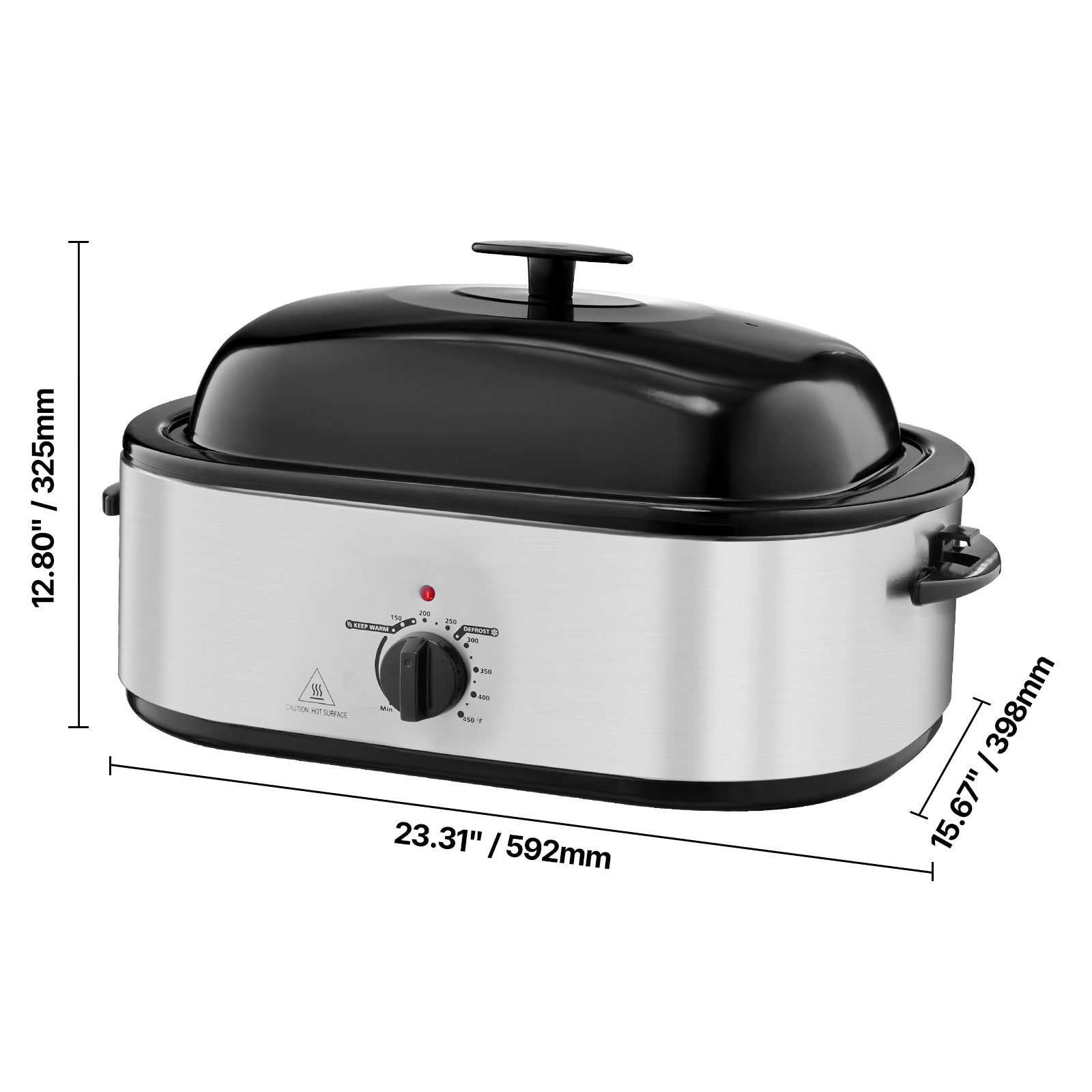 Electric Roaster Oven 22QT Electric Roasting Pan with Self-Basting Lid