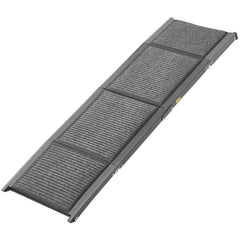 Dog Ramp for Cars, 63" L x 17" W, Folding Pet Ramps for Medium & Large Dogs up to 250lbs, Pet Stair Ramp with Non-Slip Felt Rug Surface, Portable Outdoor Dog Car Ramps for SUV & Truck
