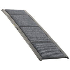 Dog Ramp for Cars, 63" L x 17" W, Folding Pet Ramps for Medium & Large Dogs up to 250lbs, Pet Stair Ramp with Non-Slip Felt Rug Surface, Portable Outdoor Dog Car Ramps for SUV & Truck
