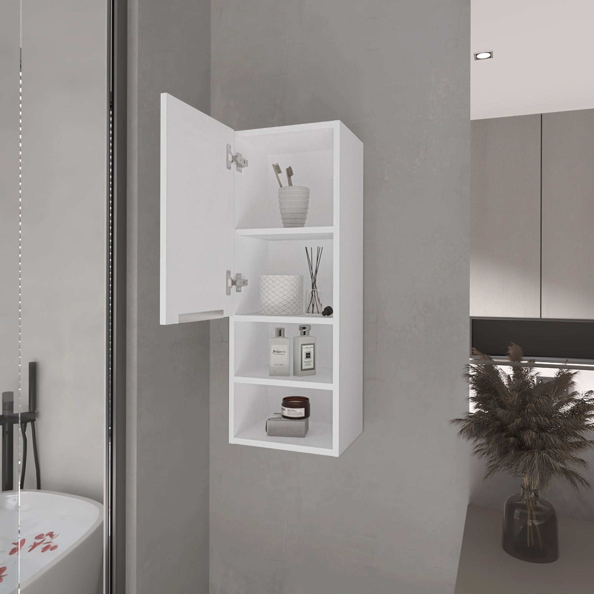 Milwaukee Medicine Cabinet, Two Shelves, Single Door Cabinet, Two Interior Shelves