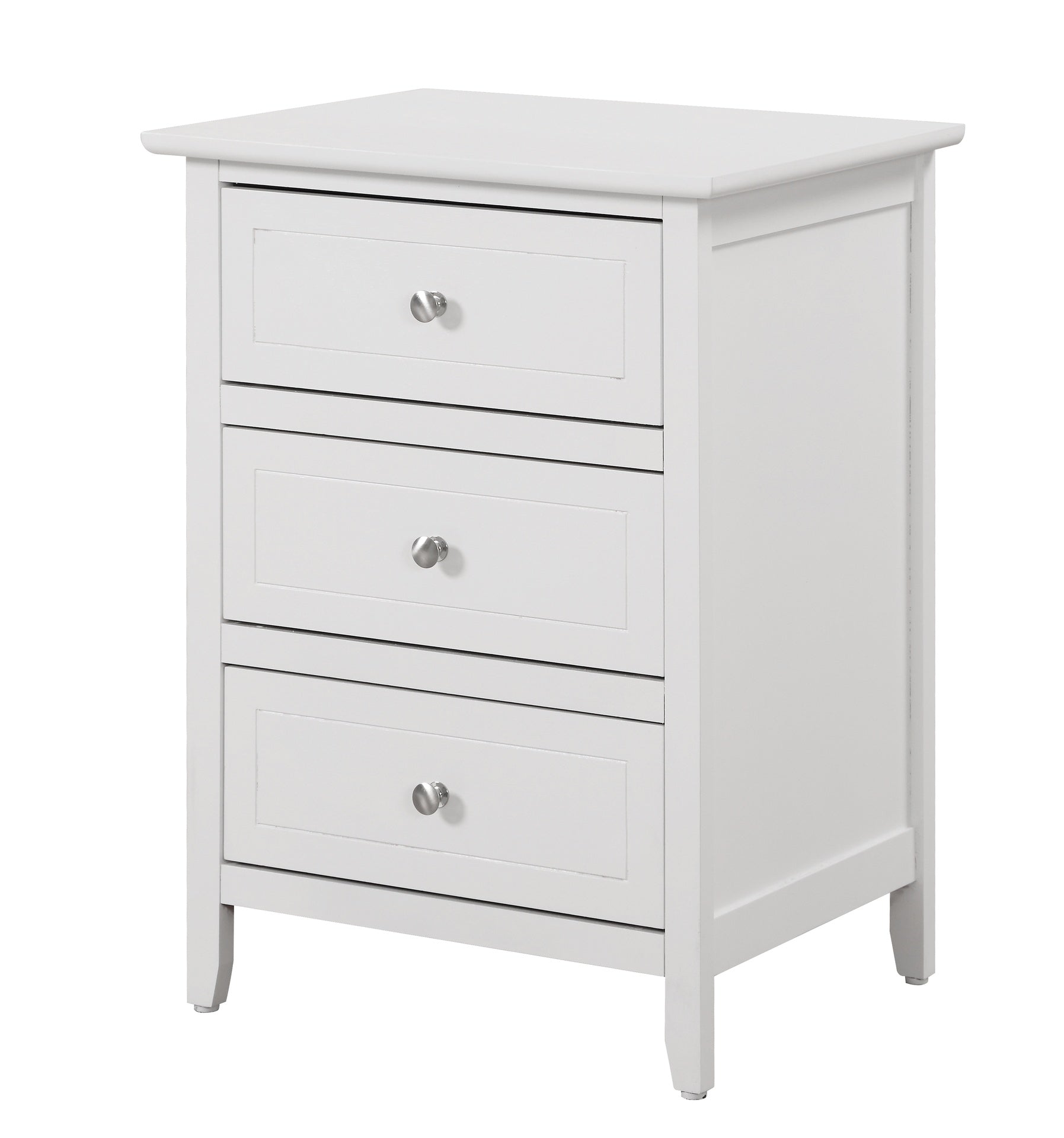 Versatile White Transitional Nightstand