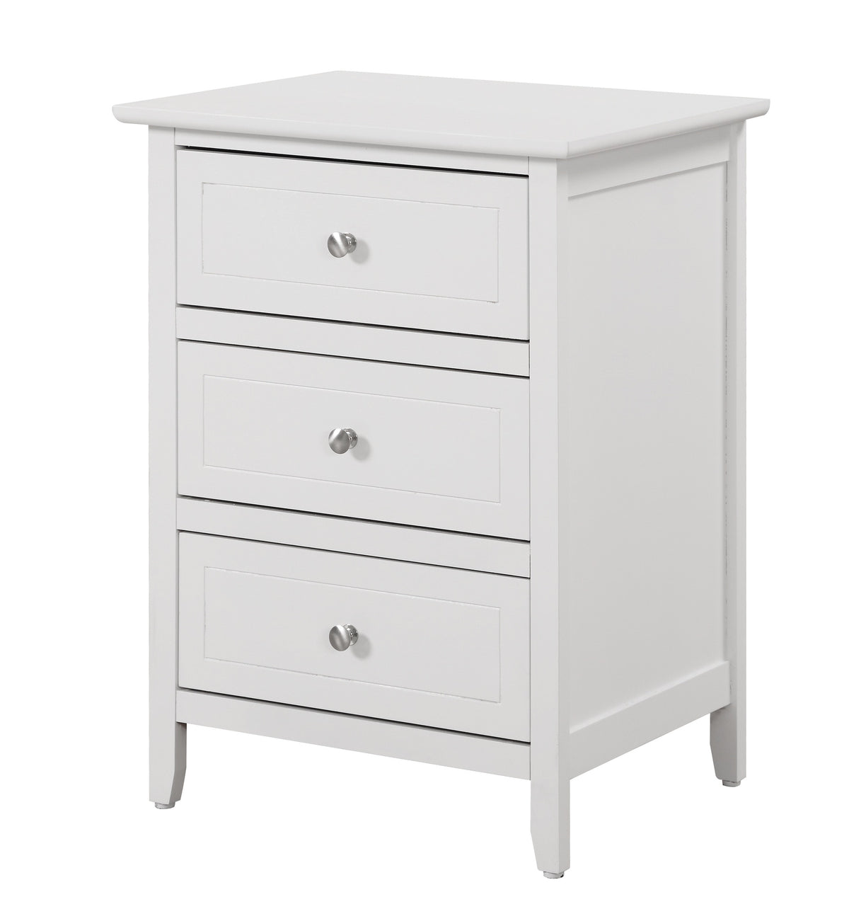 Versatile White Transitional Nightstand