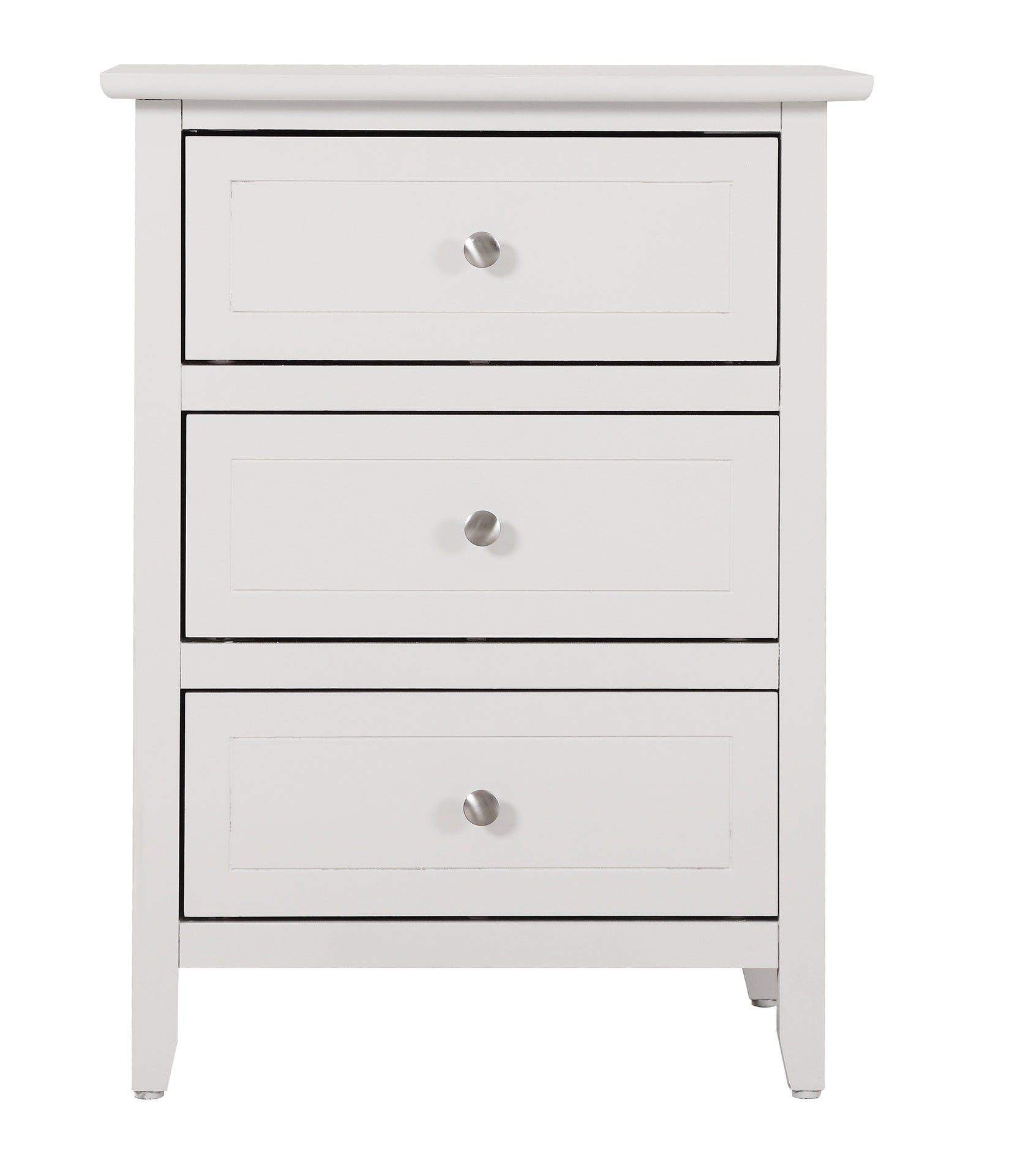 Versatile White Transitional Nightstand