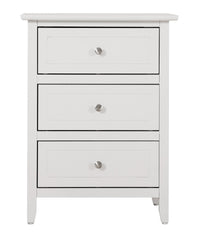 Versatile White Transitional Nightstand