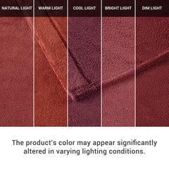 4 PCS Full Micro Plush Sheet Set Burgundy
