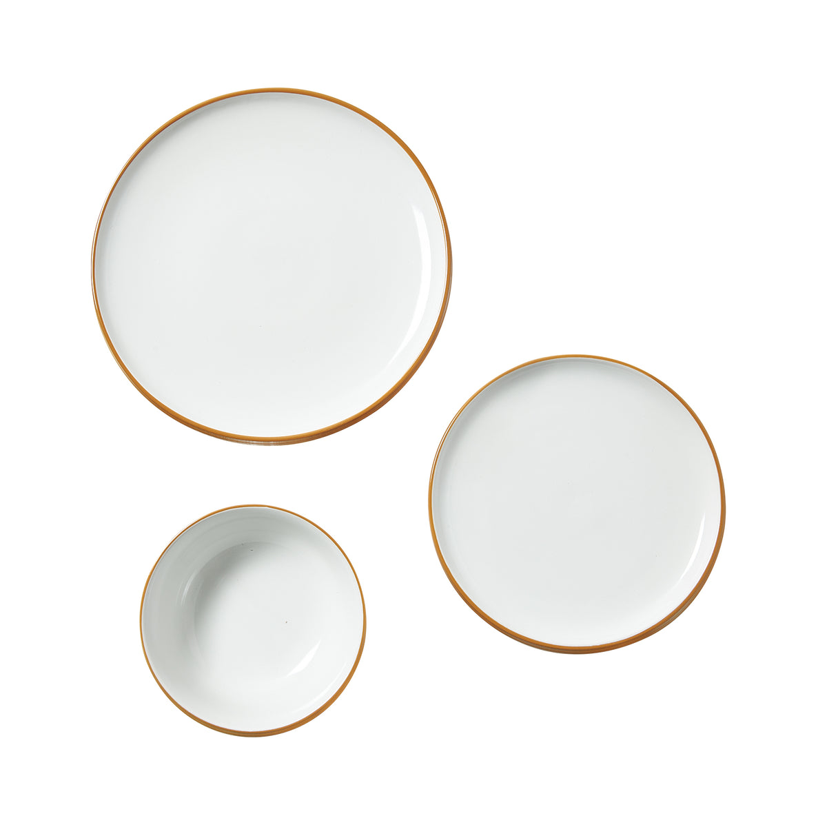 12 PCS Dinnerware Set Ceramic Plates and Bowls Sets Service for 4 White