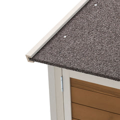 Insulated Cat House, All-Around Foam Insulation Elevated Cat Shelter, Wooden Feral Kitty Shelter with Large Platform, Waterproof Cats Condos for Indoor & Outdoor Cats in Winter 43.5x33.5x31 in