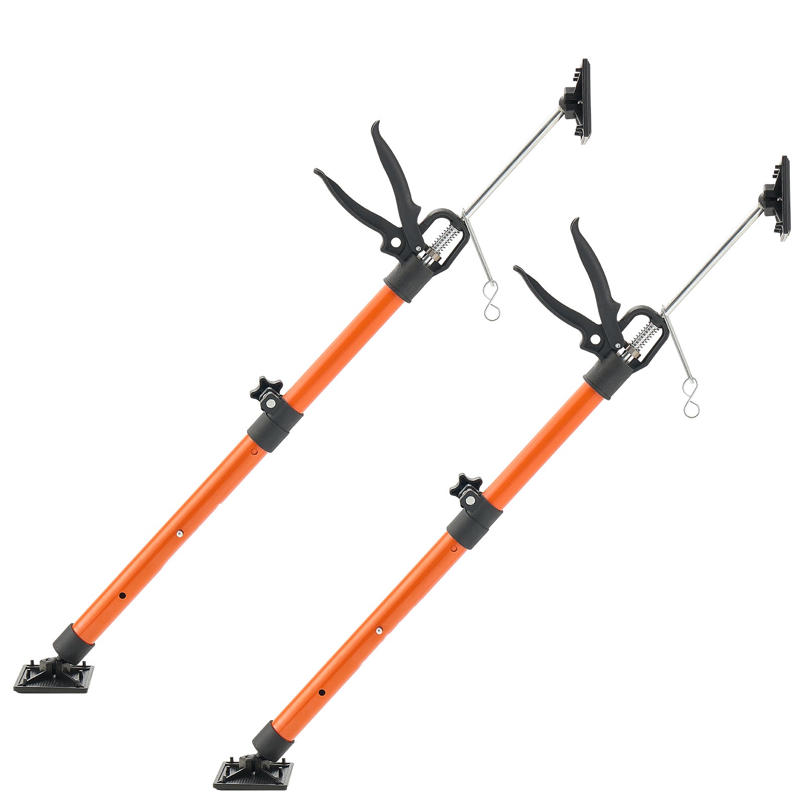 Cabinet Jack Support Pole, 2-Pack, 21.3-60 Inch Steel Telescopic Quick Support Rod, Adjustable 3rd Hand System up to 154 lbs Capacity for Installing Cabinets, Lifting Drywall, Cargo Bars
