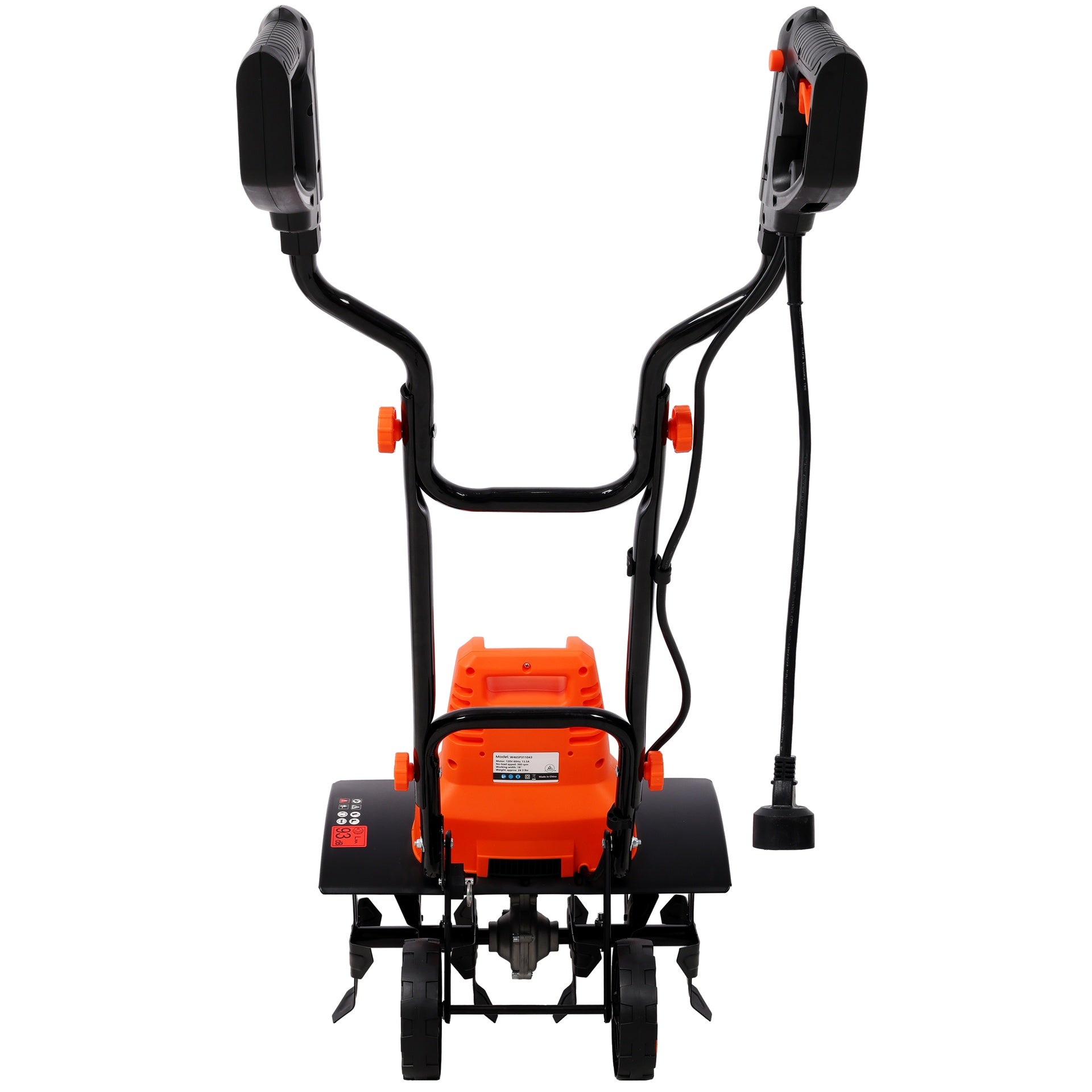 13.5AMP Electric Tiller,120V/60HZ,18-Inch Width 9-Inch Depth Corded Powerful Tiller,With 24 Steel Tines,Adjustable Wheels,for Garden Lawn Yard