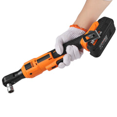 Cordless Ratchet Wrench, 3/8 inch Drive, 230 RPM, up to 88 ft-lbs of Torque, Battery Powered Electric Ratchet Wrench Set with Two 2.0Ah Batteries, Charger, Sockets, Adaptors and Cloth Bag