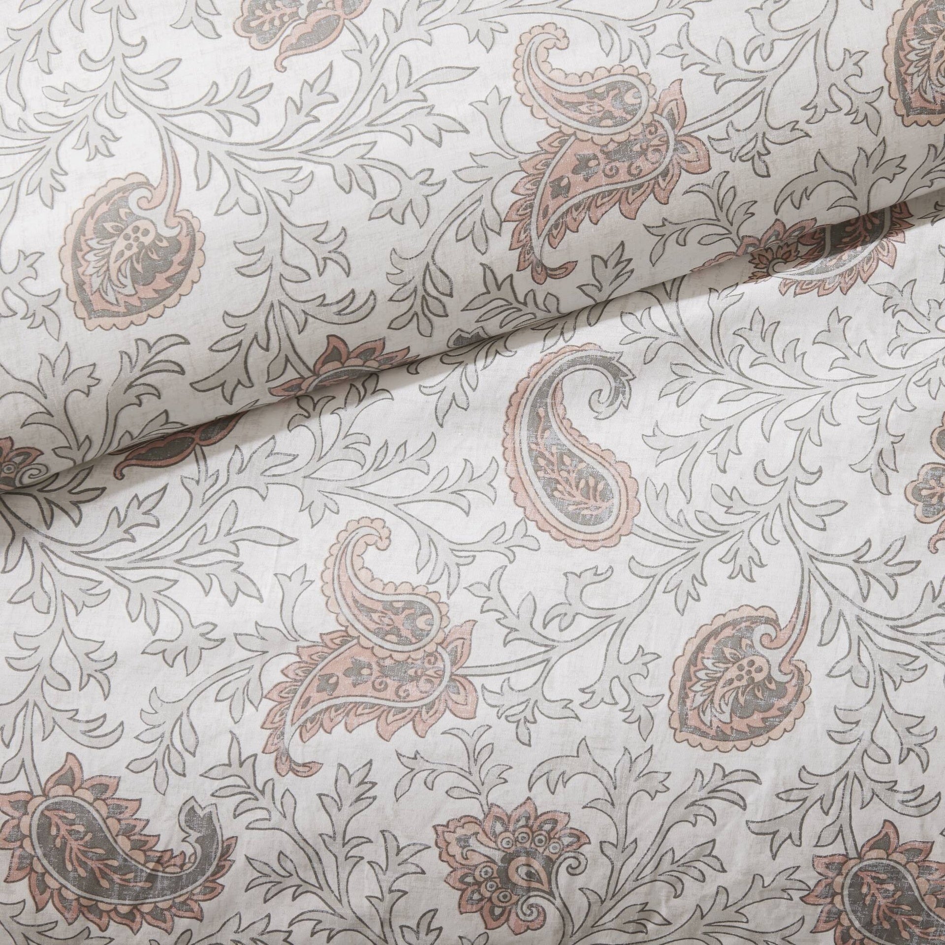 9 Piece Cotton Percale Comforter Set Blush Queen