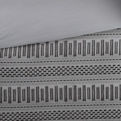 Cotton Jacquard Comforter Mini Set Grey/Black King/Cal King