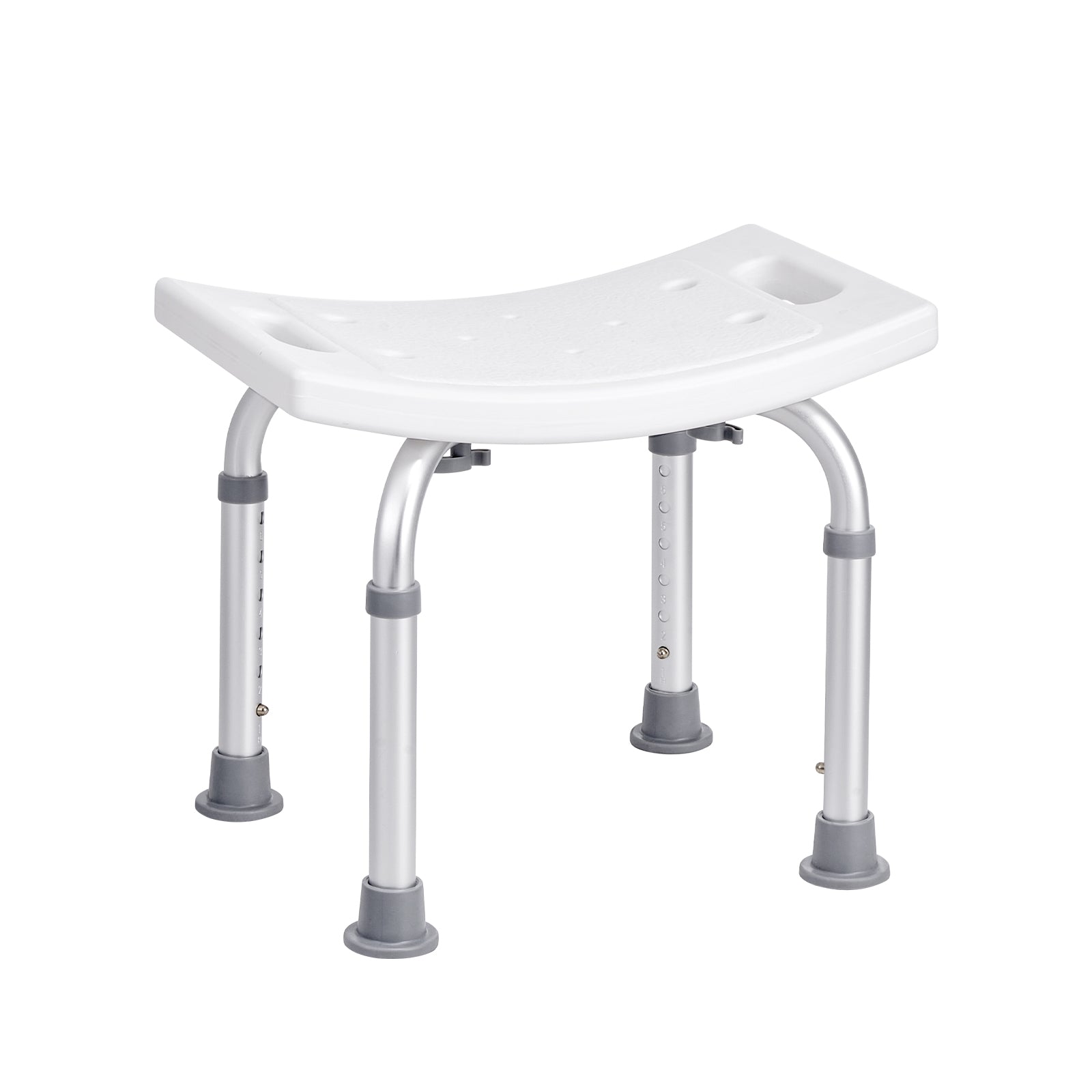 Shower Chair, Adjustable Height Shower Stool with Built-in Handles, Shower Seat for Inside Shower or Tub, Non-Slip Bench Bathtub Stool Seat for Elderly Disabled Handicap, 158.8 kg Capacity