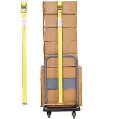 Ratchet Tie Down Straps (8PK), 4400 lb Break Strength, E-Track Endless Ratchet with 8 Premium 2" x 15' Rachet Tie Downs Heavy Duty, for Moving Securing Cargo, Appliances, Lawn Equipment
