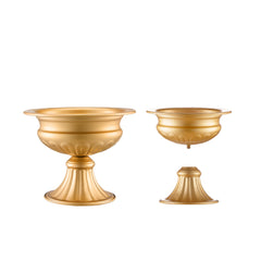 10PCS 16cm 6.3 Tall Wedding Flower Vase, Metal Wedding Centerpiece, Gold Floral Arrangement Stand Display Rack for Tables Wedding Dinner Party, Anniversary Ceremony Birthday Event Decor