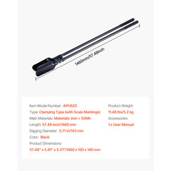 Post Hole Digger with Carbon Steel Handle Scale Marks 57.5" Manual Hole Digger