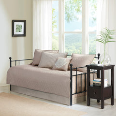 6 Piece Reversible Daybed Cover Set Khaki Daybed