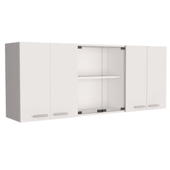 Yuma 150" Wall Cabinet, Two Close Cabinets, Two Open Shelves