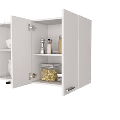 Yuma 150" Wall Cabinet, Two Close Cabinets, Two Open Shelves