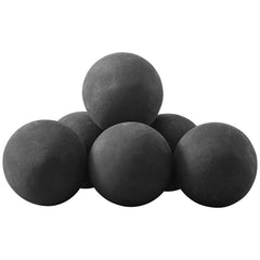 5 Inch 6 Pcs Ceramic Fire Balls Round Fire Stones Reusable Lava Rocks