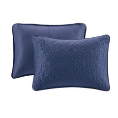 Reversible Quilt Set Navy Full/Queen