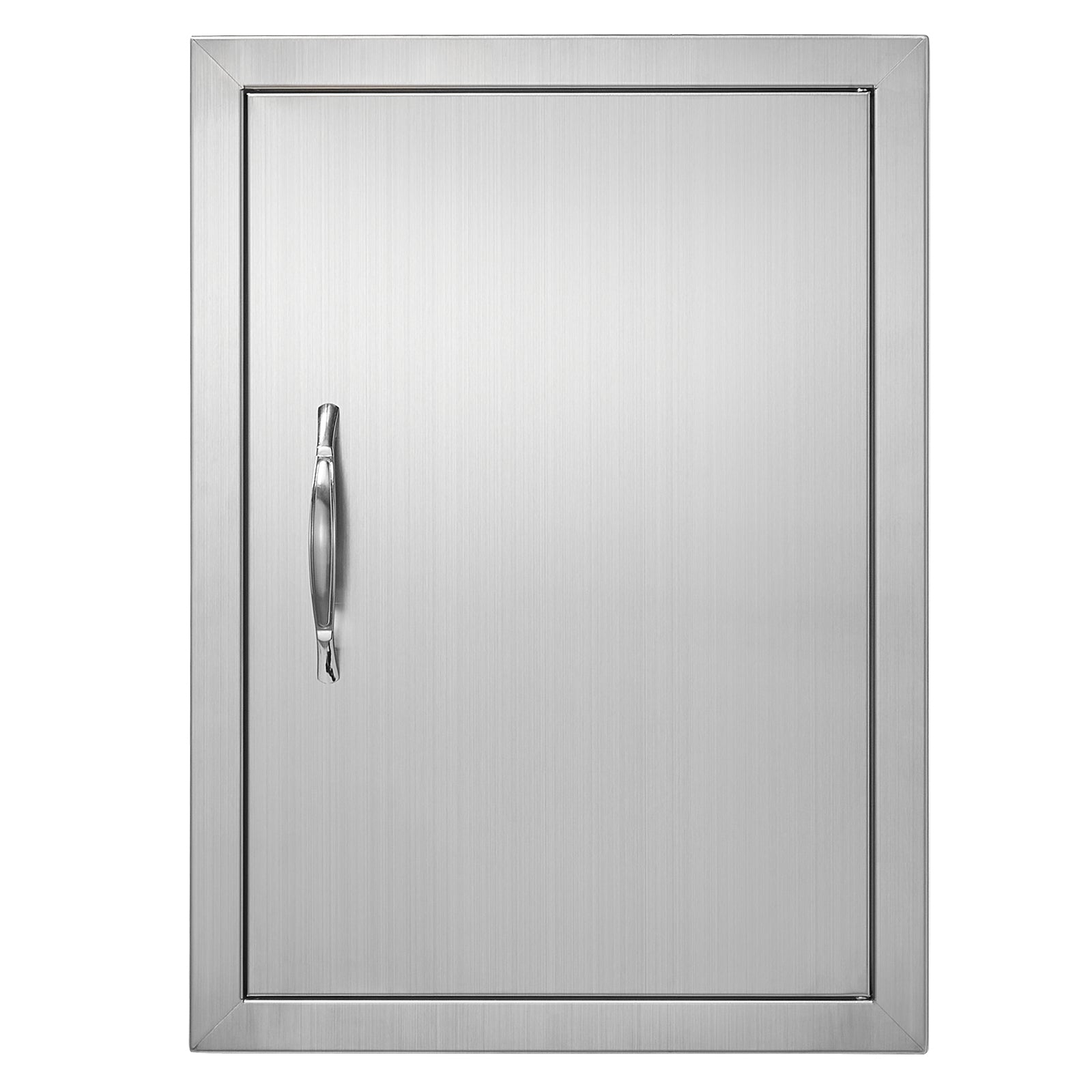 BBQ Access Door, 16W x 22H Inch Single Outdoor Kitchen Door, Stainless Steel Flush Mount Door, Wall Vertical Door with Handle, for BBQ Island, Grilling Station, Outside Cabinet
