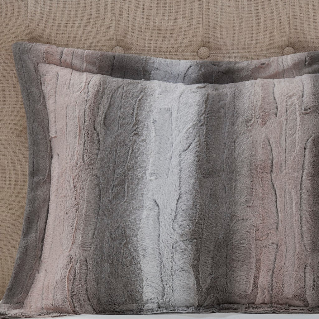 King 4PC Faux Fur Comforter Set