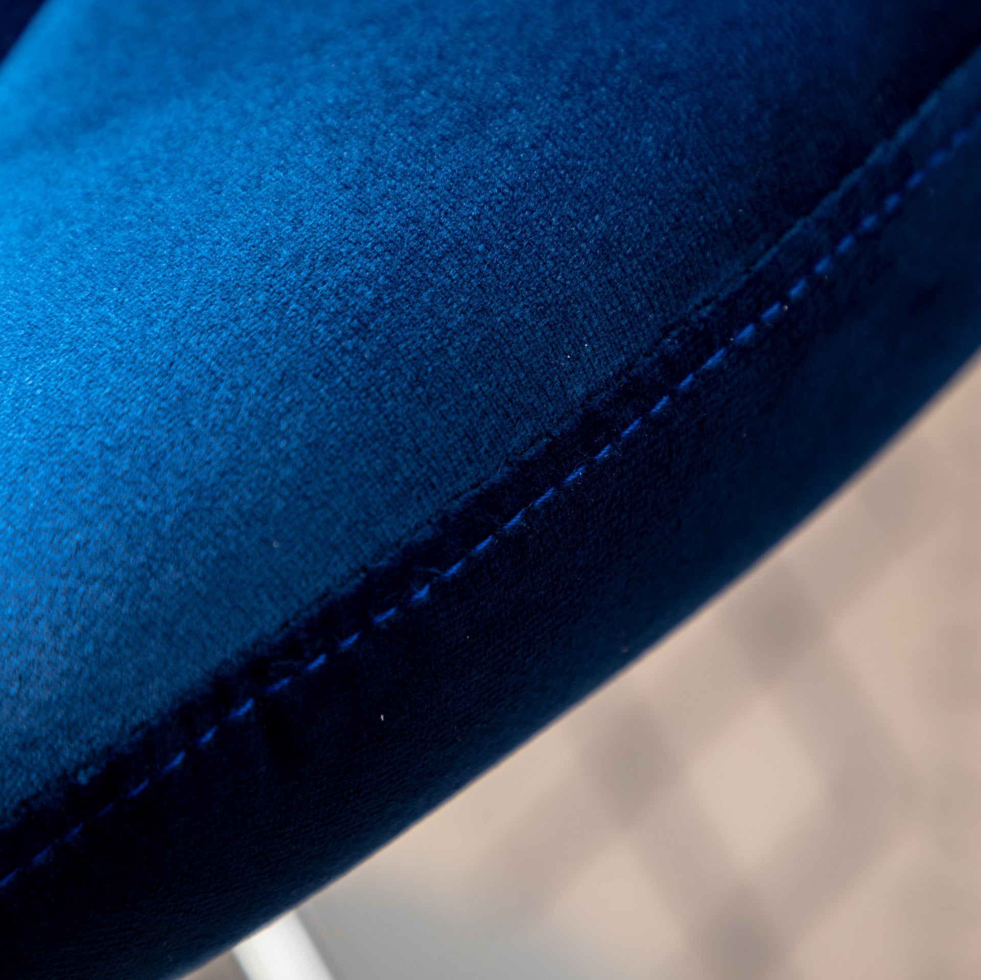 Ellston Upholstered Adjustable Swivel Barstools in Blue, Set of 2