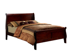 Full Size Bed Cherry Louis Phillipe Solidwood 1pc Bed Bedroom Sleigh Bed Bedroom Furniture Transitional Style