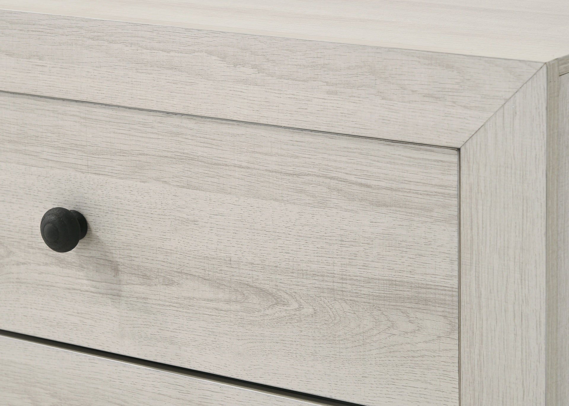 1pc Rustic Two Drawers Storage Nightstand White Wash Finish Wooden Bedroom Furniture
