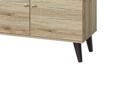Amidon TV Stand for TVs up to 63", with 2 Storage Shelves& 1 Cabinet, Modern Entertainment Centre for TV in Living Room in  Oak