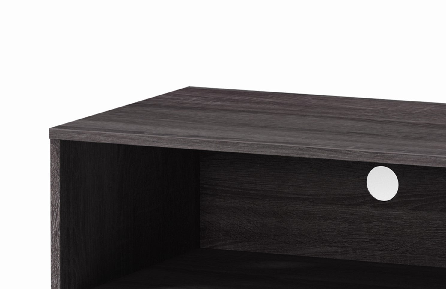 Amidon TV Stand for TVs up to 63", with 2 Storage Shelves& 1 Cabinet, Modern Entertainment Centre for TV in Living Room in Dark Gray + White