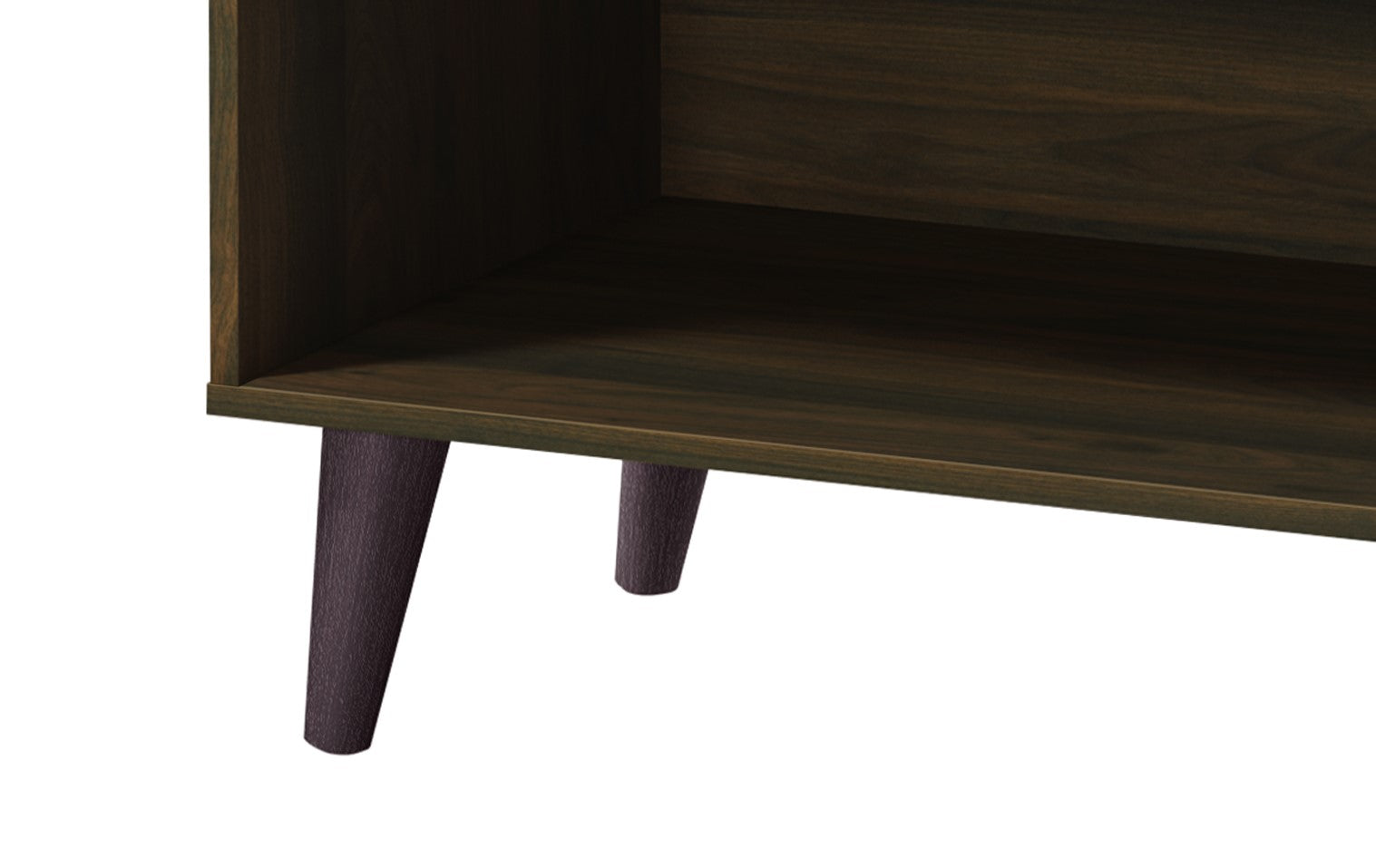 Amidon TV Stand for TVs up to 47.3", with 2 Storage Shelves& 1 Cabinet, Modern Entertainment Centre for TV in Living Room in Walnut