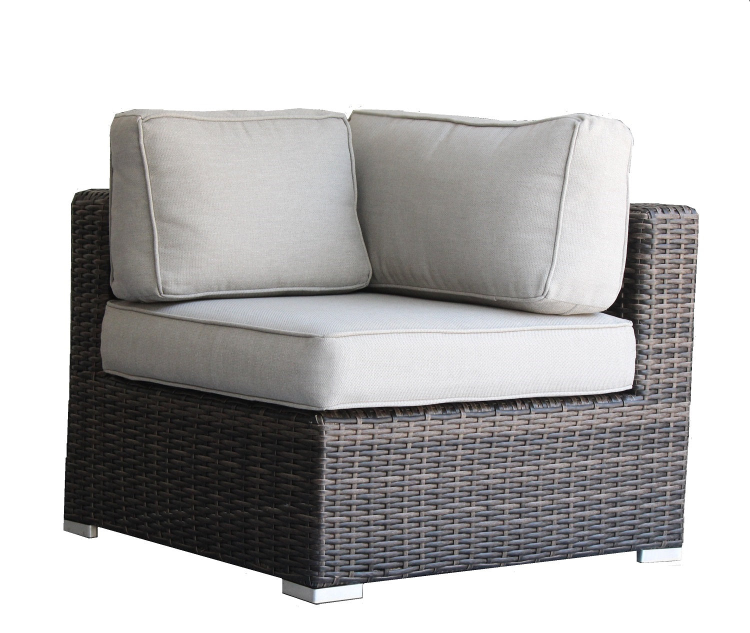 Minnesota Wicker Sectional Corner - Brown
