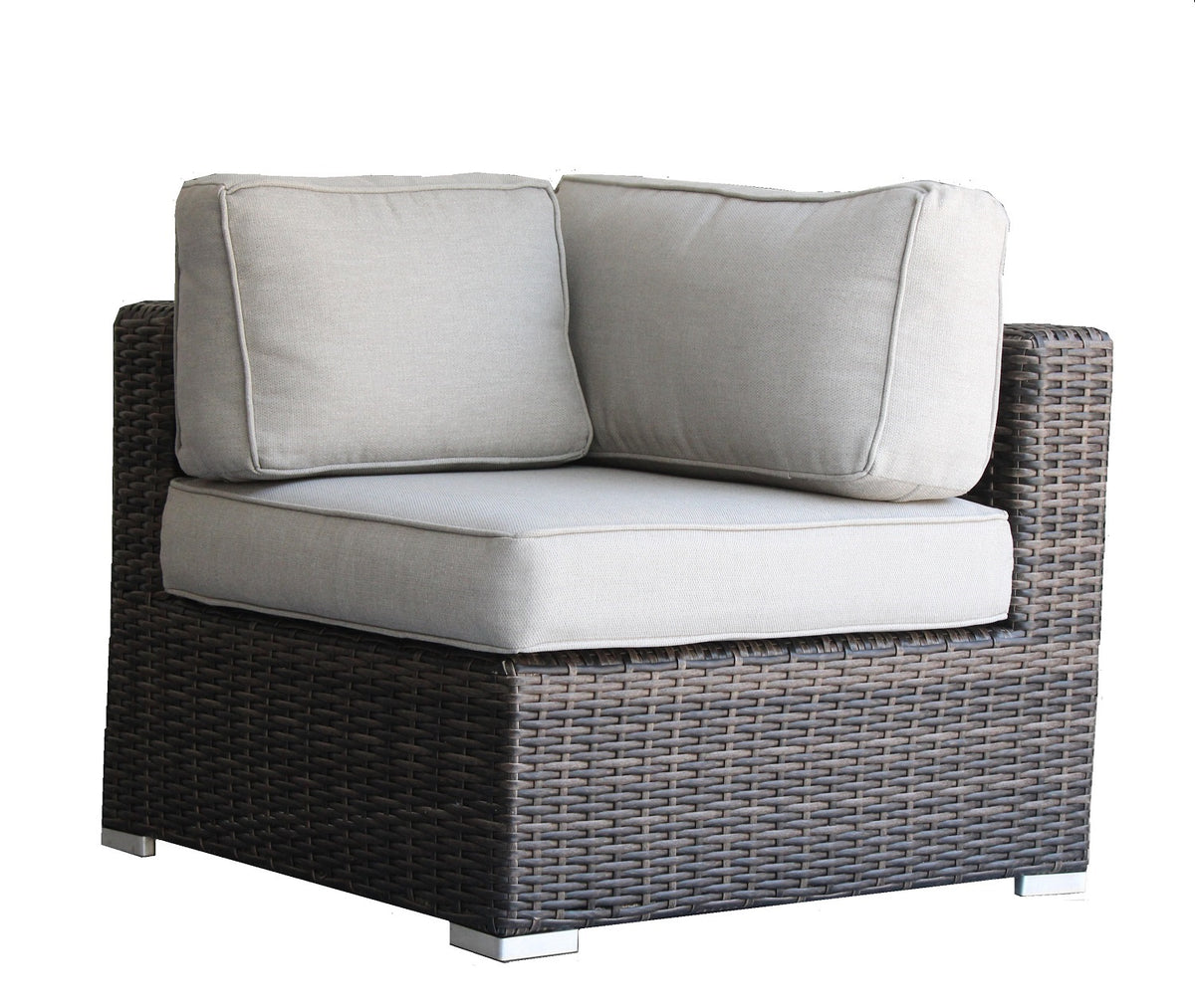 Minnesota Wicker Sectional Corner - Brown