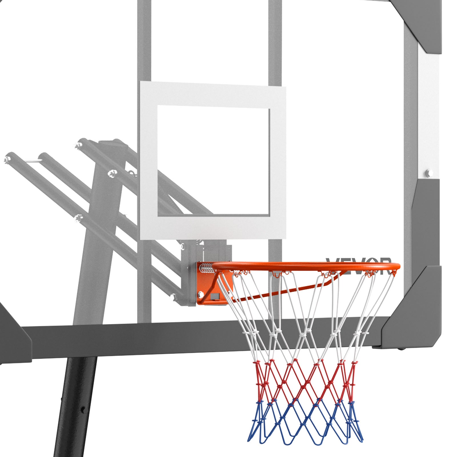 Portable Basketball Stand, 8.04 to 10 ft Height Adjustment Basketball Hoop & Goal, Basketballs Hoop Outdoor with 44 inch PC Backboard for Kids, Adults in Schools, Parks, Indoor & Outdoor Use