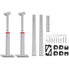 Truck Rack, 800 lbs Capacity, 17-29in Adjustable Height, Aluminum Ladder Rack for Truck with 8 Non-Drilling C-clamps, Heavy Duty Truck Bed Rack Two-Bar Set for Kayak, Surfboard, Lumber, Ladder