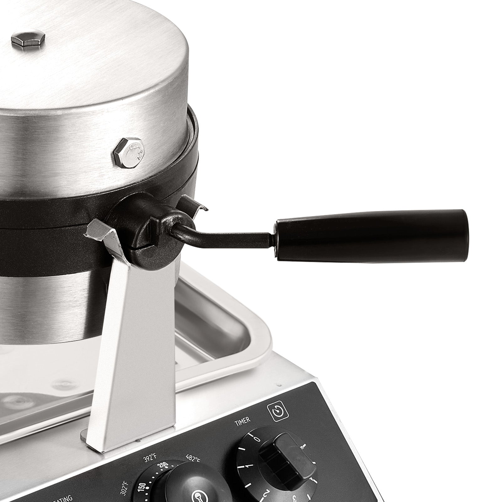 Commerical Round Waffle Maker 1300W Rotatable Non-Stick Waffle Iron 120V